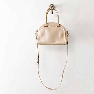 Kate Spade Small Cedar Street Winter Pearl Domed Satchel Purse Beige Cream